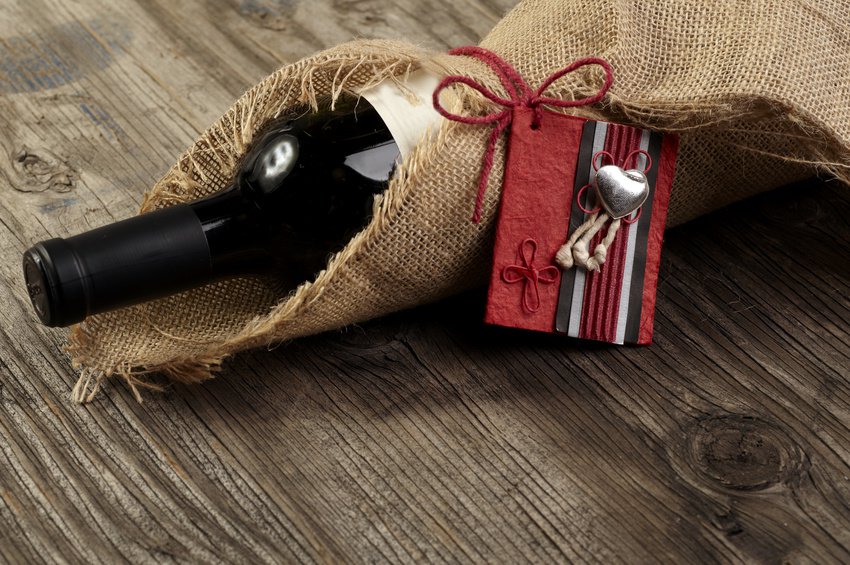 red wine bottle with message